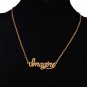 Imagine Word Pendant Necklace Choker Chain Women Girl Jewelry - 2 colors