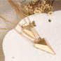 Heart Shape 2 Layer Arrow Pendant Chain Statement Necklace