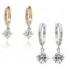Crystal Rhinestone Shining Stud Drop Earrings - 2 colors