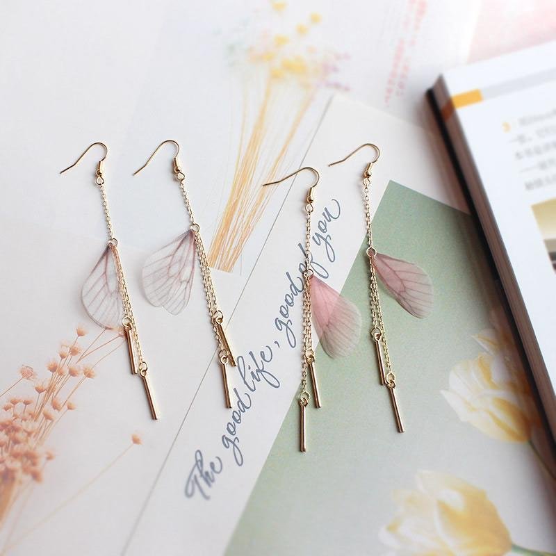 Chain Drop Dangle Long Asymmetric Earrings - 2 colors