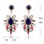 Bohemia National Wind Rhinestone Drop Studs Hoop Earrings