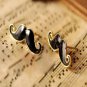 Sterling Plating Punk Style Earring Stud with Mustache