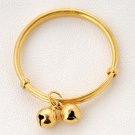 24K Gold Bracelet With Double Bell