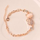 Crystal Rhinestone Bangle Ocean Blue Bracelet Chain Opals