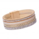 Bohemian Bracelet Woven Braided Handmade Wrap Cuff Magnetic Clasp