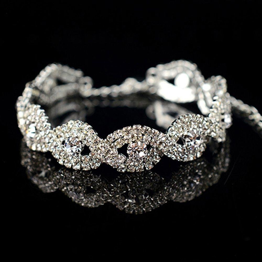 Cuff Bracelet Rhinestone Cross Bangle Austrian Crystal