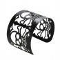 Metal Bangle Punk Style Skull Bracelet Wide Hollow-out