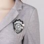 Vintage Military Silver Chain Army Brooches
