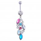 Fashion Mixed Color Rhinestone Jewelry Navel Belly Button Rings