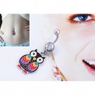 Alloy Gift Navel Piercing Body Jewelry Belly Button Ring Owl Dangle