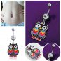 Alloy Gift Navel Piercing Body Jewelry Belly Button Ring Owl Dangle