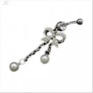Good Belly Dance Body Piercing Bow Shaped Rhinestones