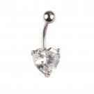 Sexy Navel Ring Belly Rhinestone Button Bar Heart Body Piercing