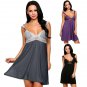 Padded spaghetti strap lace patchwork women's sleeveless - 3 colors