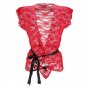 Lingerie robe baby doll cardigan nightwear women's with pattern ribbon - 3 colors