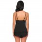 Satin lace patchwork spaghetti strap chemise briefs lingerie - 3 Colors