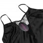 Satin lace patchwork spaghetti strap chemise briefs lingerie - 3 Colors