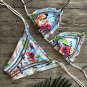 Set of swimwear multi color push-up padded beachwear