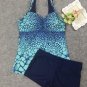 Retro 2pcs m-2xl women vintage summer tankinis set
