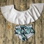 Bikini floral criss cross tankinis set two piece women bathing suit - 5 colors