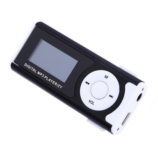 Mini clip mp3 player LCD screen media player 16GB micro SD audio device