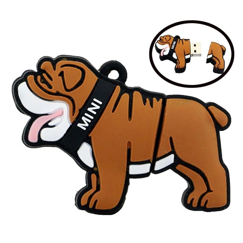 Cartoon Brown Bulldog Model Usb Flash Drive Usb2.0 64 GB