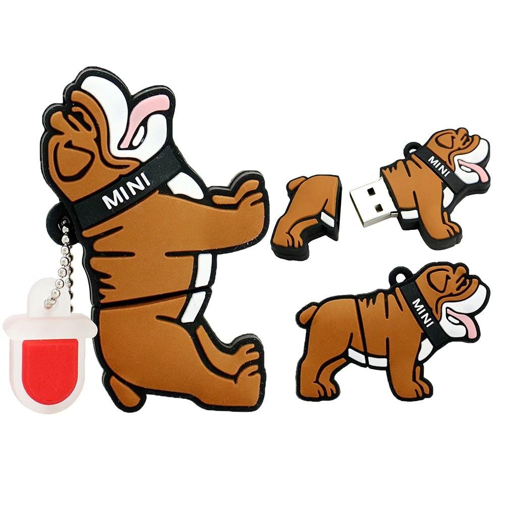 Cartoon Brown Bulldog Model Usb Flash Drive Usb2.0 64 GB