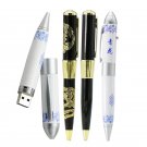 Metal Pen Shape USB Flash Drive Luxury Gold Ballpoint Pen Drive, 3 colors - 8 GB