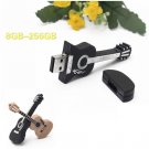 2 Colors USB Flash Memory Drive Mini Guitar USB 2.0 Flash Stick Pen - 64 GB