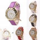 Women Leather Strap Key Pendant Analog Quartz Dress Wrist Watches - 6 colors