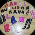 Huge lot of Barbie Shoes 14 pair & Boots 39 pair...