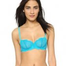 Calvin Klein Ivy Unlined Lace Balconette Bra Caribbean Blue QF1158 NWT size 34A