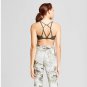 Joy Lab Strappy Back Shine Sports Bra Deep Olive Green size Medium