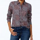 Tommy Hilfiger womens Star Printed Button Front Shirt size Medium