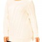 Calvin Klein Plus Size Multi Stitch Tunic Sweater Winter White size 3X