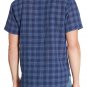 Billy Reid Men's Donelson Short Sleeve Navy Plaid Button Front Shirt size XLarge