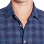Billy Reid Men's Donelson Short Sleeve Navy Plaid Button Front Shirt size XLarge