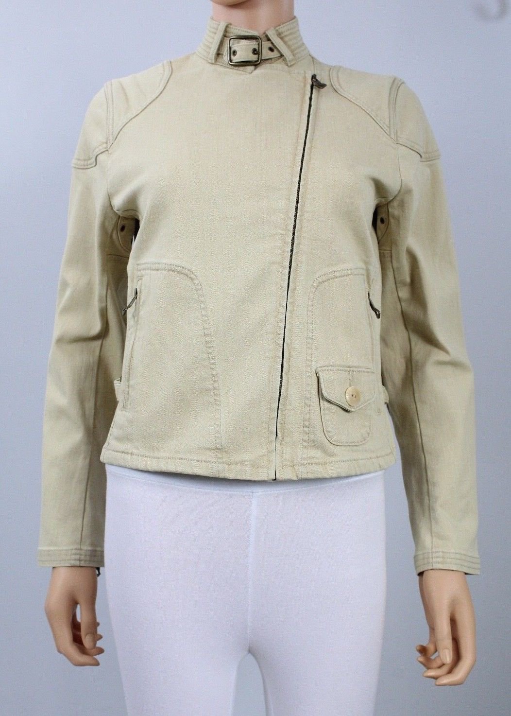 Lauren Ralph Lauren women's Denim Khaki Trucker Jacket size Small