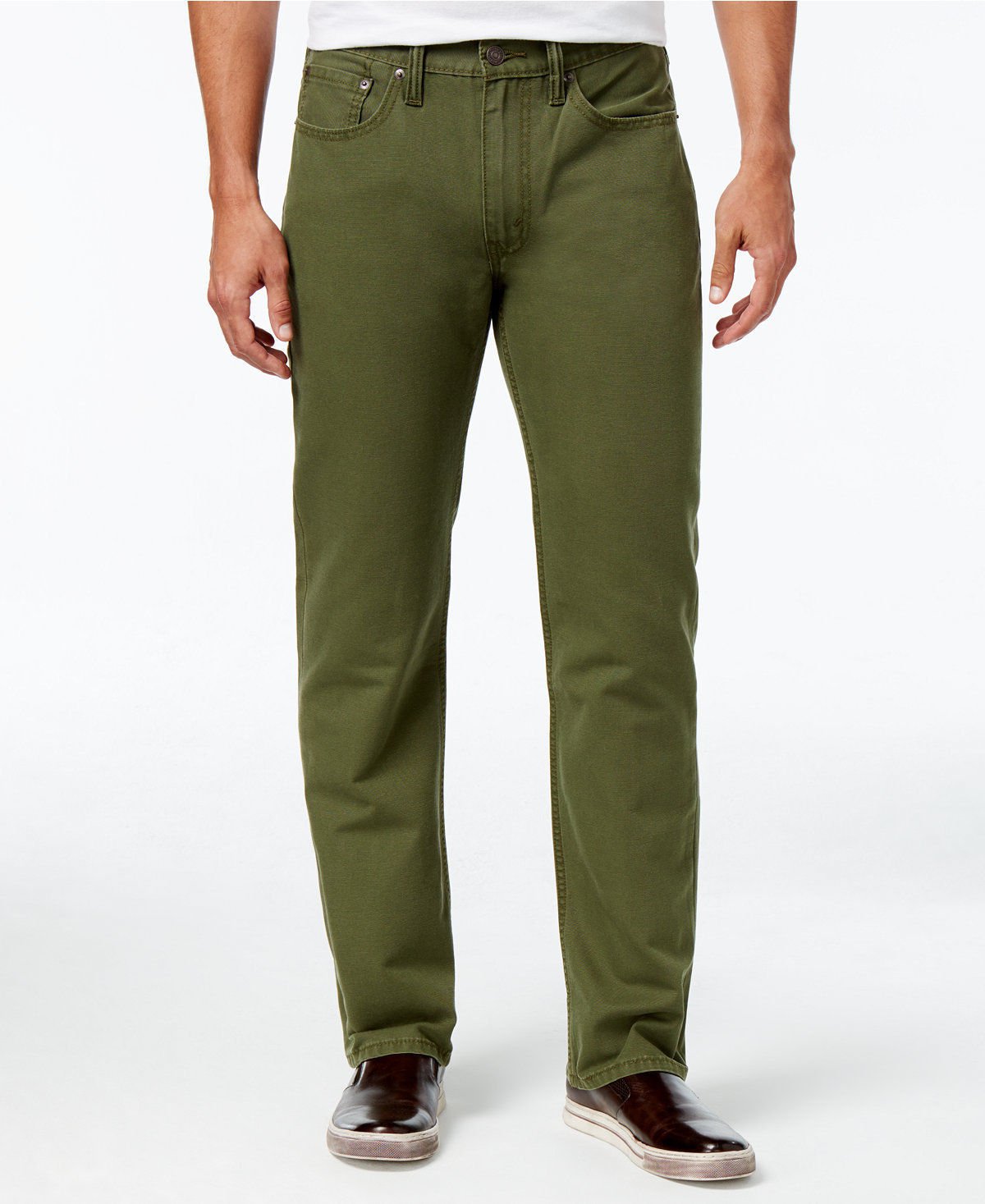 Levis 514 Straight Fit Padox Twill Jeans 0784 Green NWT size 32x36