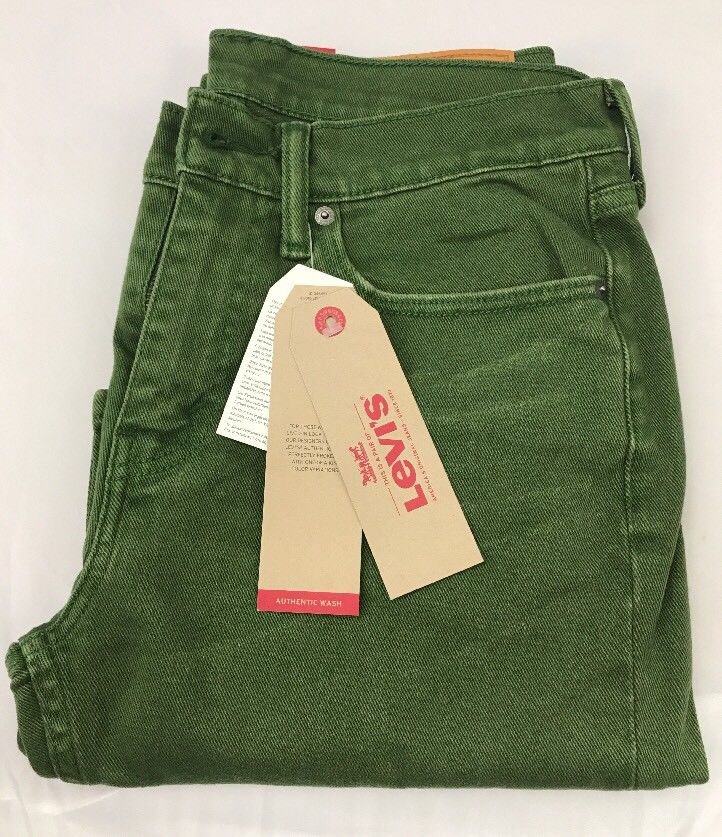 Levis 514 Straight Fit Padox Twill Jeans 0784 Green Nwt Size 32x36