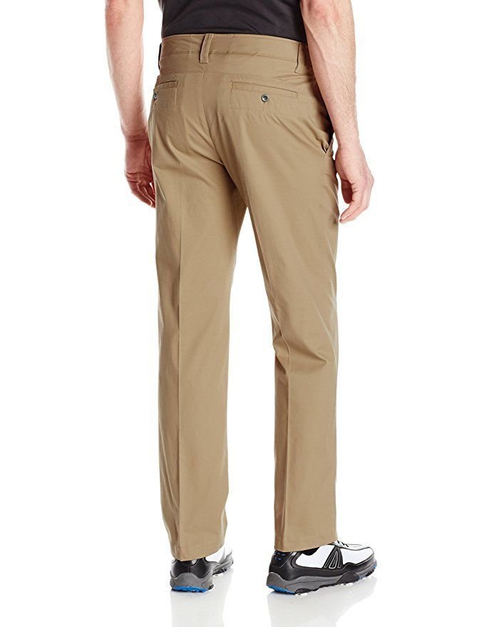 PGA Tour Men's Golf Performance Flat Front Comfort Stretch Pant Khaki 42x32