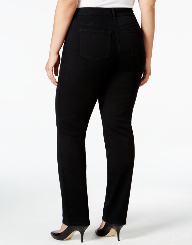 black slim leg jeans