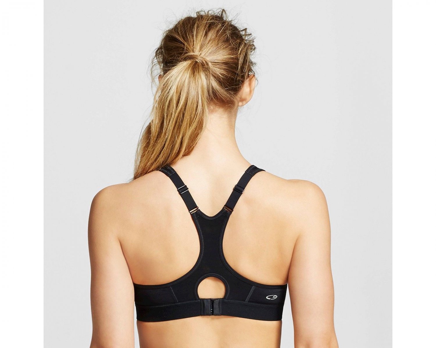 C9 by Champion Core Compression Max High Support Racerback Sports Bra Black