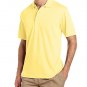PGA Tour Men's Short Sleeve Airflux Polo Shirt Pale Banana Yellow size Small