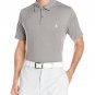 Izod Men's Striped Performance Golf Polo Shirt Cinder Block Gray size Large