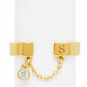 Baublebar Mini Hollywood Initial Ring 14K Gold 'S' Initial size 7
