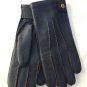 Men's Deerskin Winter Gloves Handsewn Black Brown deer-skin Driving Wool lining Size 9 inhces L