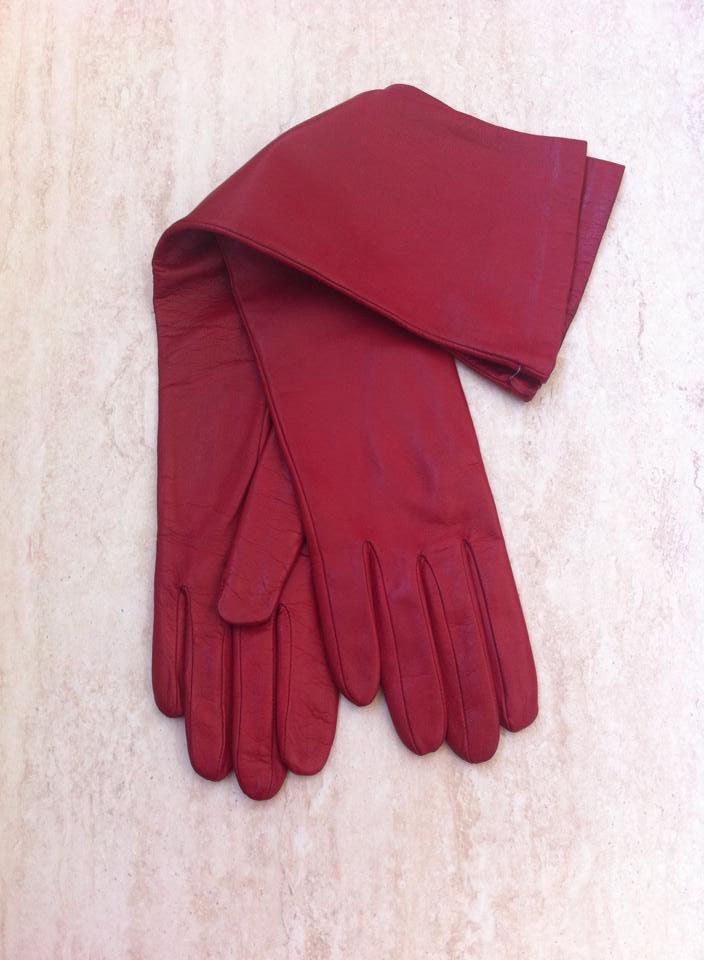 red opera gloves