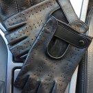 Fingerless leather gloves for men/ lambskin leather gloves/ driving gloves 7,5 inches S
