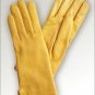 Yellow Winter leather gloves for ladies/ ladies gloves/ classic style/ wool lining size 7 inches S